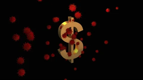 3D corona particles on Dollar sign. Stock Footage 147004893