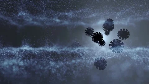 3d corona virus digital animation background Stock Footage 320496636