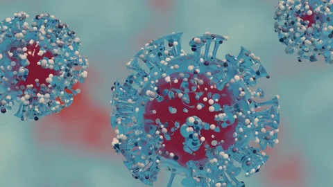 3d coronavirus 2 Stock Footage 129566216