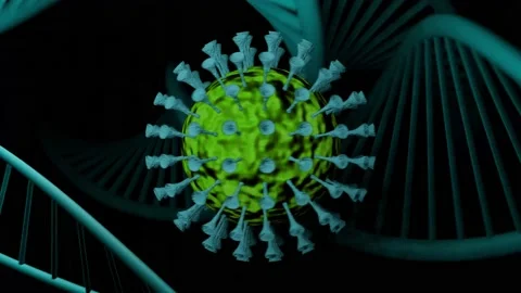 3D Coronavirus Cell Animation.  Stock Footage 239527746