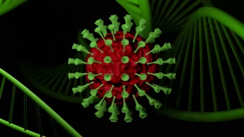 3D Coronavirus Cell Animation.  Stock Footage 239527760