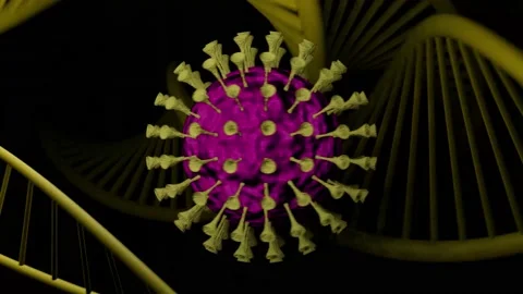3D Coronavirus Cell Animation.  Stock Footage 239527773