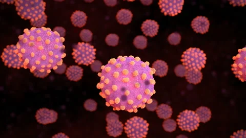 3d coronavirus cells inside human body organizm Stock Footage 125554827