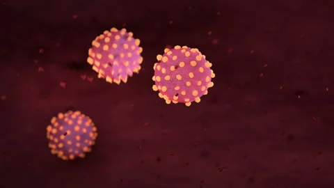 3d coronavirus cells moves in human body vessel Stock Footage 125706402