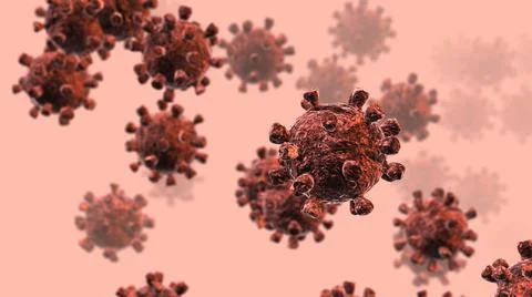 3d coronavirus rotating abstract background Stock Illustration