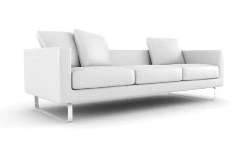 3d couch  isolated on white Stock Illustration