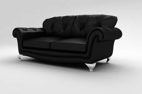 3d couch, studio render Stock Illustration