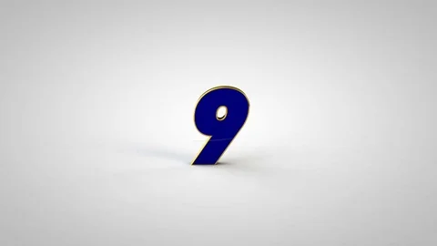 3D countdown from 10 to 0. Stock Footage 70732844