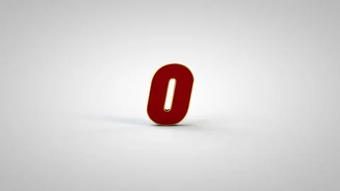 3D countdown from 10 to 0. Stock Footage 72249669