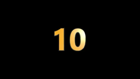 3d Countdown from 10 and from 3 number to 0 animation overlay Stock Footage 265313451