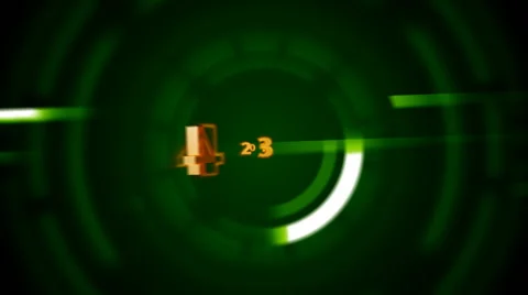 3d countdown animation with camera fly Stock Footage 66271964