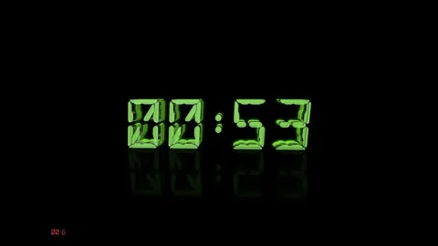 3D Countdown with change colors on black background with reflections Stock Footage 278204571