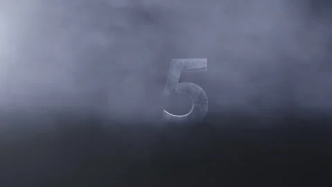 3D Countdown. Shattered Number Transforming Stock Footage 254390249