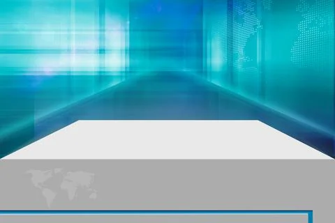 3D Counter Stage in front digital high tech background concept series 스톡 일러스트