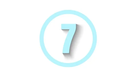 3D counting 1 to 20 animation, numbers in circle with moving rotating shadow, 4k 스톡 동영상 337192034