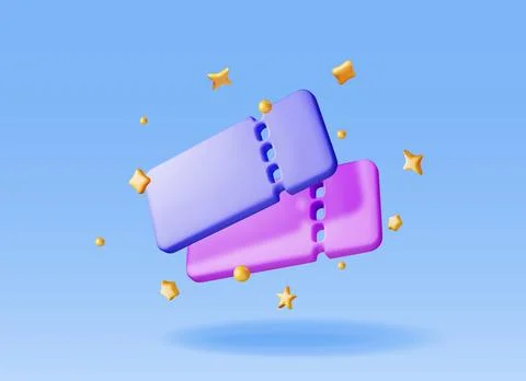 3d coupon with empty space and confetti Stock Illustration