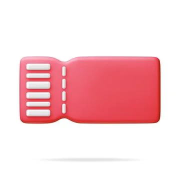 3d Coupon with Empty Space Isolated Stock Illustration