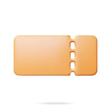 3d Coupon with Empty Space Isolated Stock Illustration