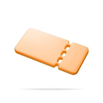 3d Coupon with Empty Space Isolated Stock Illustration