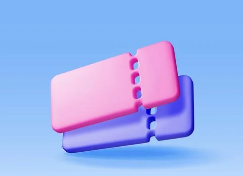 3d coupon with empty space isolated on blue Stock Illustration