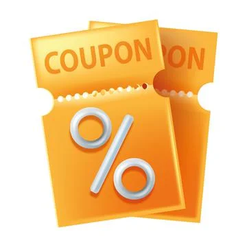 3D coupon, vector gift voucher, special offer promo isolated card Stock Illustration