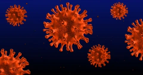 3D Covid-19 Cells Rotating Pandemic Coronavirus  Respiratory Syndrome Stock Footage 146038727