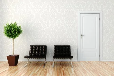 3d cozy interior design Stock Illustration