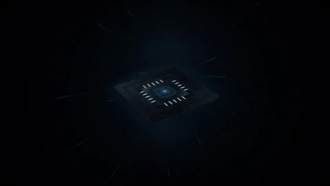 3D CPU Architecture Motion Background Stock Footage 345590086