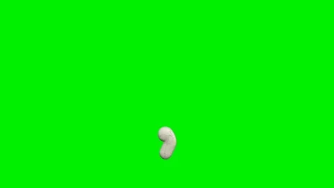 3d cracked bone comma punctuation mark animation on green screen background 스톡 동영상 335395467