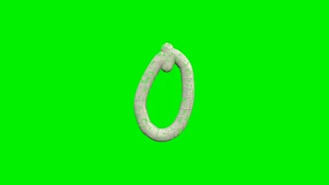 3d cracked bone numbers animation on green screen background Stock Footage 335395549