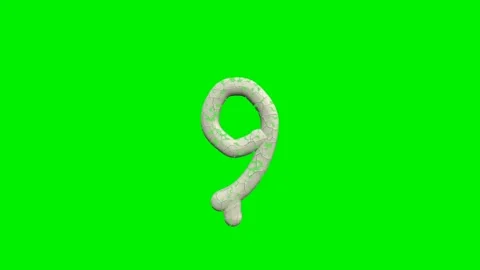 3d cracked bone numbers animation on green screen background Vídeos de archivo 335395568
