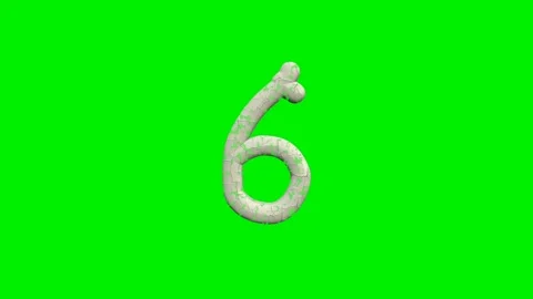 3d cracked bone numbers animation on green screen background Stock Footage 335395583
