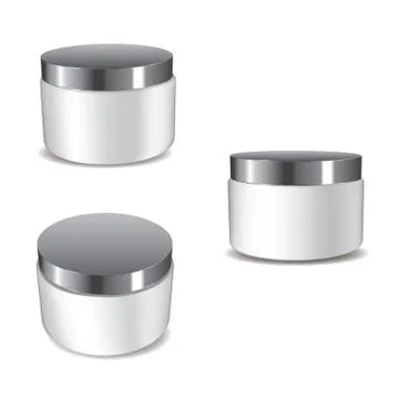 3D cream pots Stock Illustration