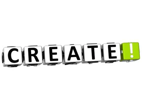 3d create crossword Stock Illustration