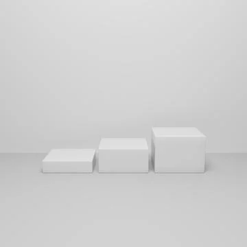 3D creative abstract podium and pedestals for projects Stock Illustration