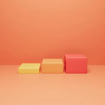 3D creative abstract podium and pedestals for projects Stock Illustration