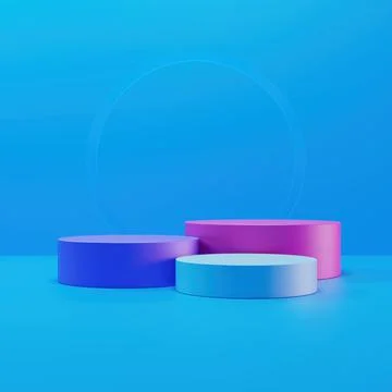 3D creative abstract podium and pedestals for projects Stock Illustration