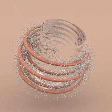 3d creative illustration line balls Stock Illustration