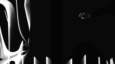 3d creative spiral and wave movement in black and white colors. HD loopable. Stock Footage 122823938