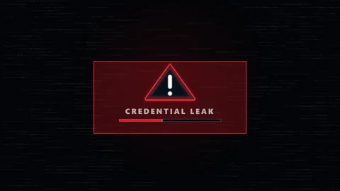 3d credential leak warning Stock Footage 346739938