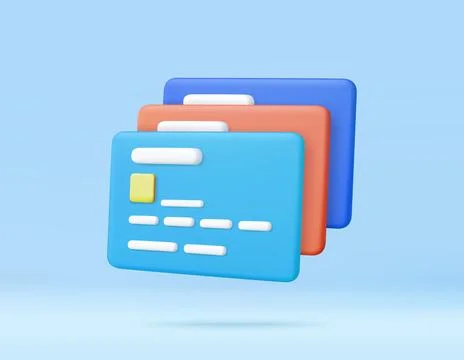 3D credit card Stockillustratie