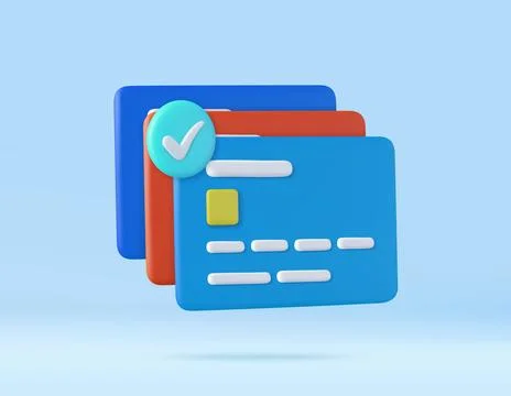 3D credit card Stockillustratie
