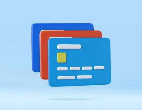 3D credit card Stockillustratie