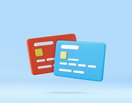3D credit card Stock Illustration