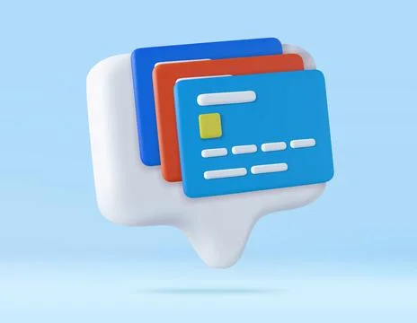 3D credit card Stock Illustration