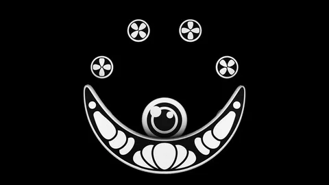 3D CRESCENT ANIMATION. TRANSPARENT ALPHA CHANNEL. Stock Footage 71203474