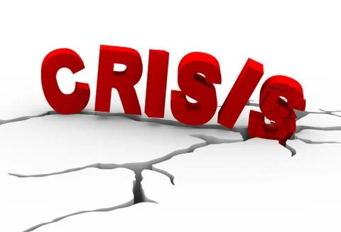 3d crisis earth crack Stock Illustration