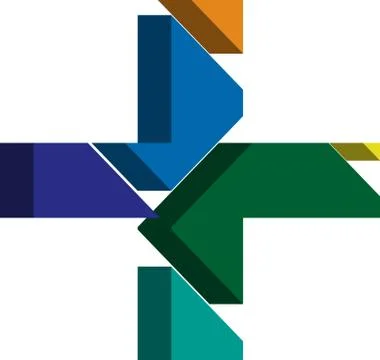3d CROSS symbol Illustrazione stock