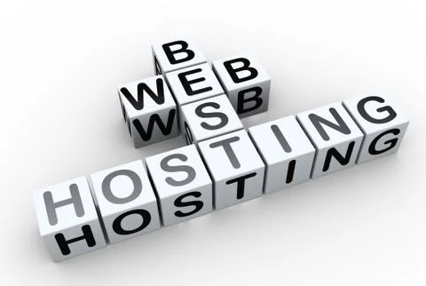 3d crossword 'best web hosting' Stock Illustration