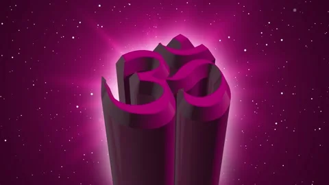 3D crown chakra symbol with light background 스톡 동영상 146936008